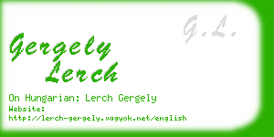 gergely lerch business card
